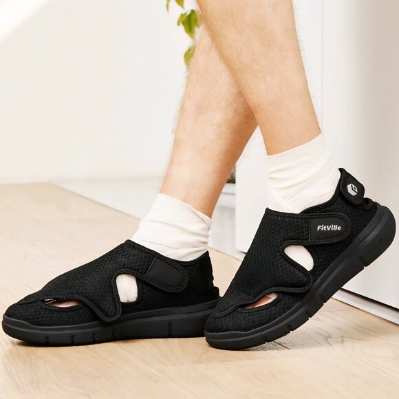 FitVille Mens "EasyTop V5" Recovery Sandal Shoes- Casual Walking- Size: 10W - Picture 3 of 17